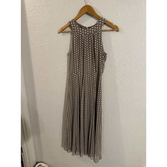 Tommy Hilfiger Brown & White Polka Dot Pleated Mini Pretty Woman Dress - Picture 3 of 15